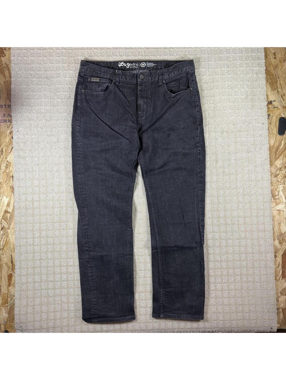 LRG Lifted Research Group Black Jeans 36x31 Straight Fit